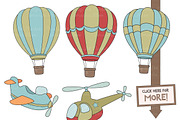 Transportation Clipart & Patterns, a Transportation Illustration by Amanda Ilkov (Thumbnail 2 of 3)
