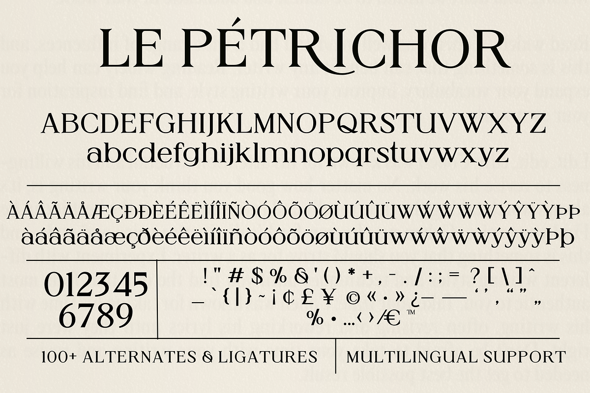 LE PÉTRICHOR Modern Elegant Serif, a Serif Font by The Gelato Type (Photo 2 of 11)