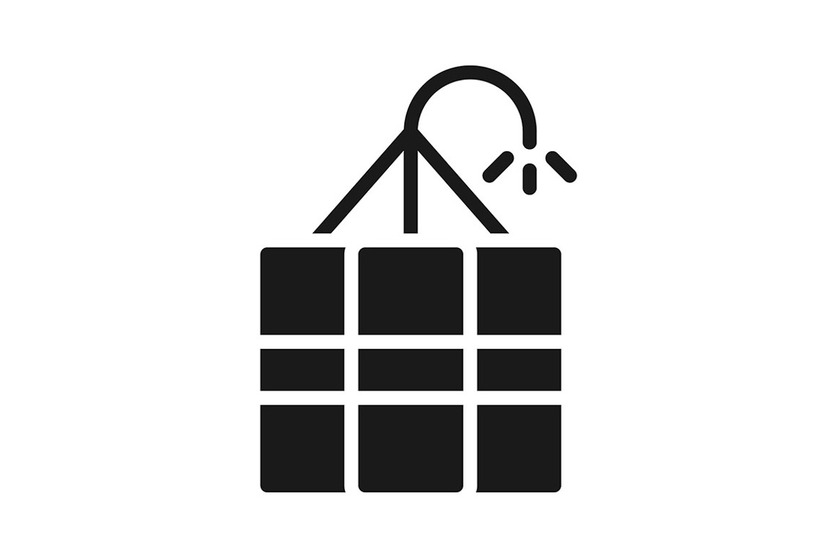 Coal blasting black glyph icon, an Icon by IMG Visuals