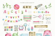 Watercolor School set, an Object Graphic by OrangePeafowlArt (Thumbnail 2 of 15)