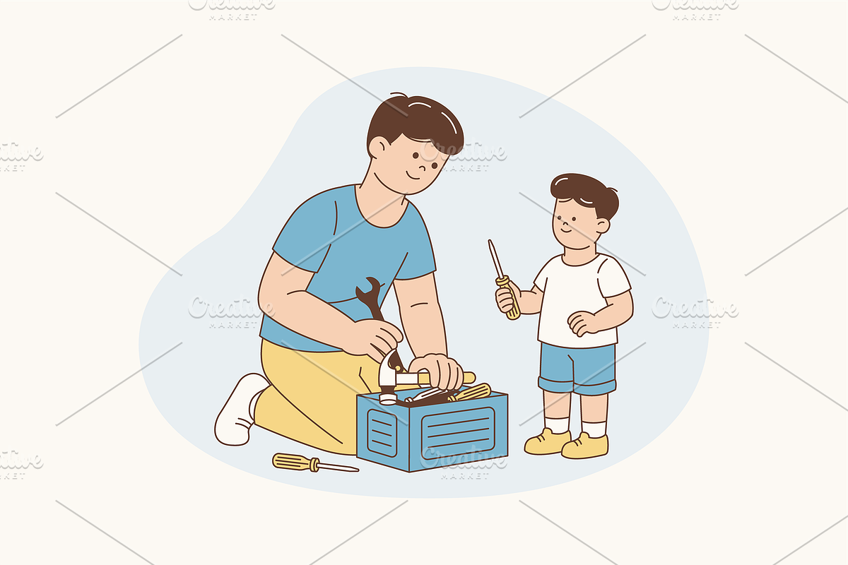 Fatherhood Moments Illustration, an Object Graphic by Jump Studio (Photo 7 of 12)