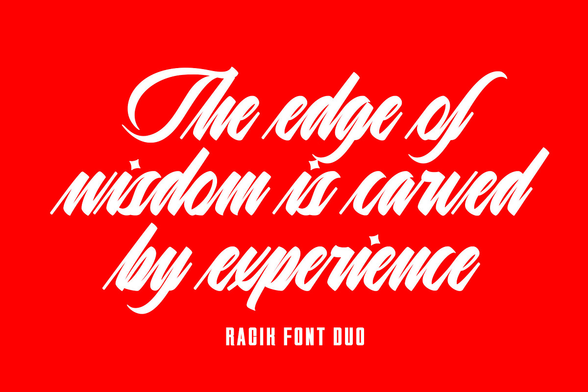 Racik | Font Duo, a Script Font by Lemonthe (Photo 9 of 9)