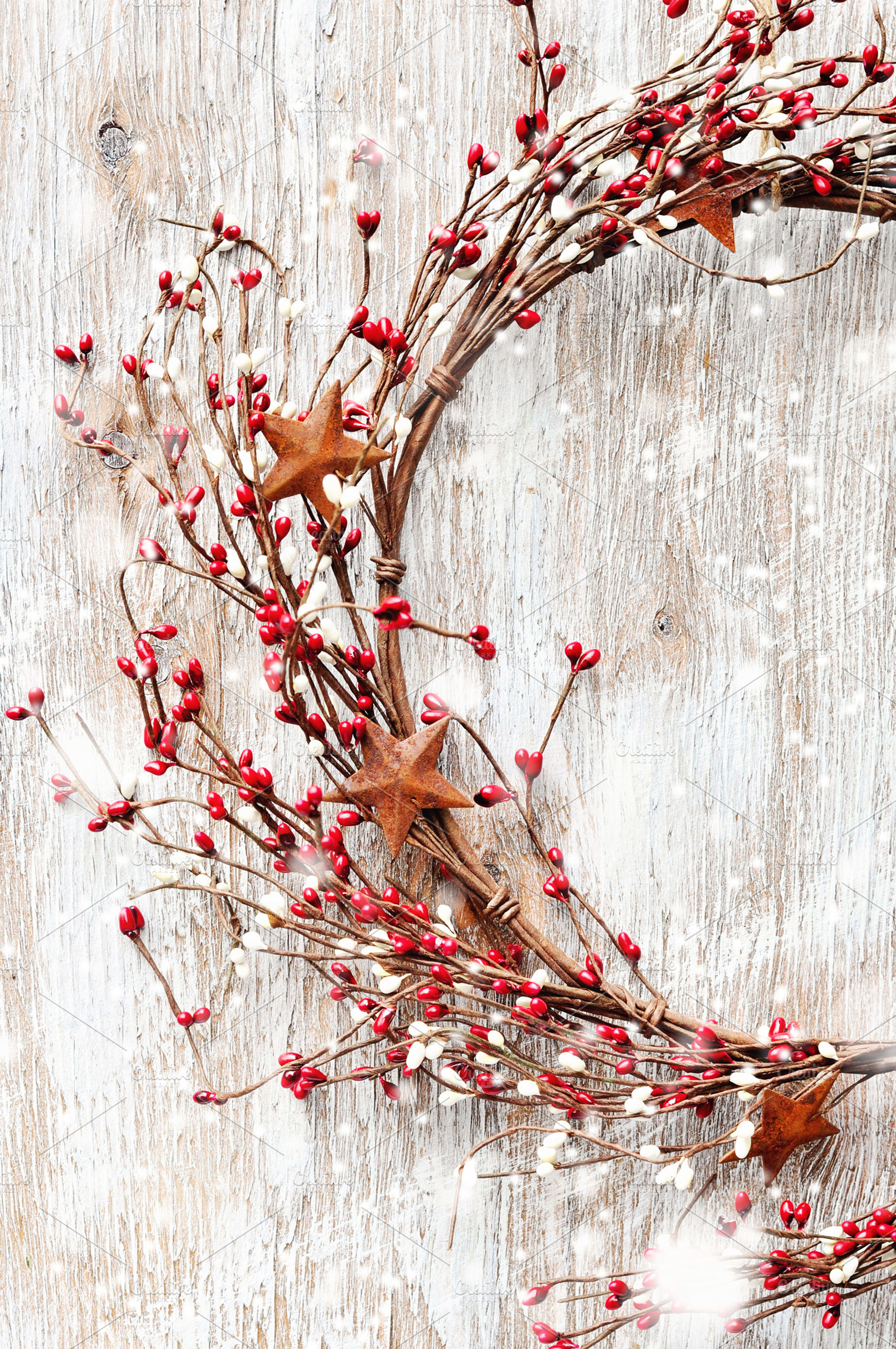 Christmas wreath decoration stock photo containing wreath and decoration, a Holiday Photo by RosyMaple