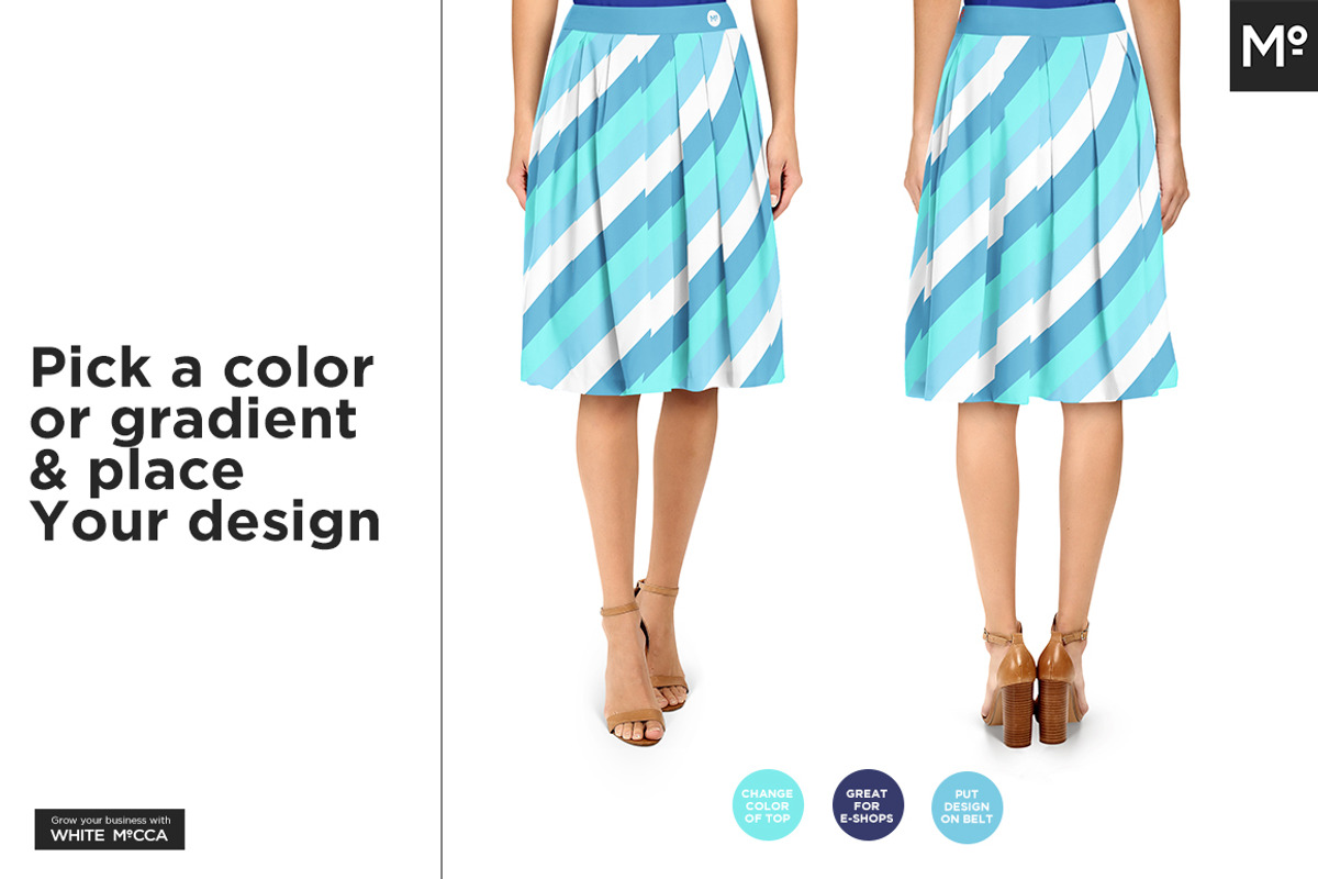 10x Women Skirts Mock-ups Set, a Pens & Pencil Mockup by Mocca Mockups Store (Photo 6 of 15)