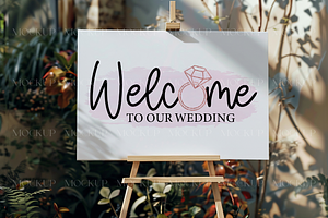 24x36 Sign Mockup, Wedding Sign