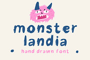 monsterlandia - hand drawn fun font, a Blackletter Font by Ashiya Pixel (Thumbnail 7 of 8)