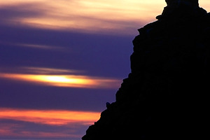 Silhouette Cliff and Bird, a Nature Photo by THP Creative
