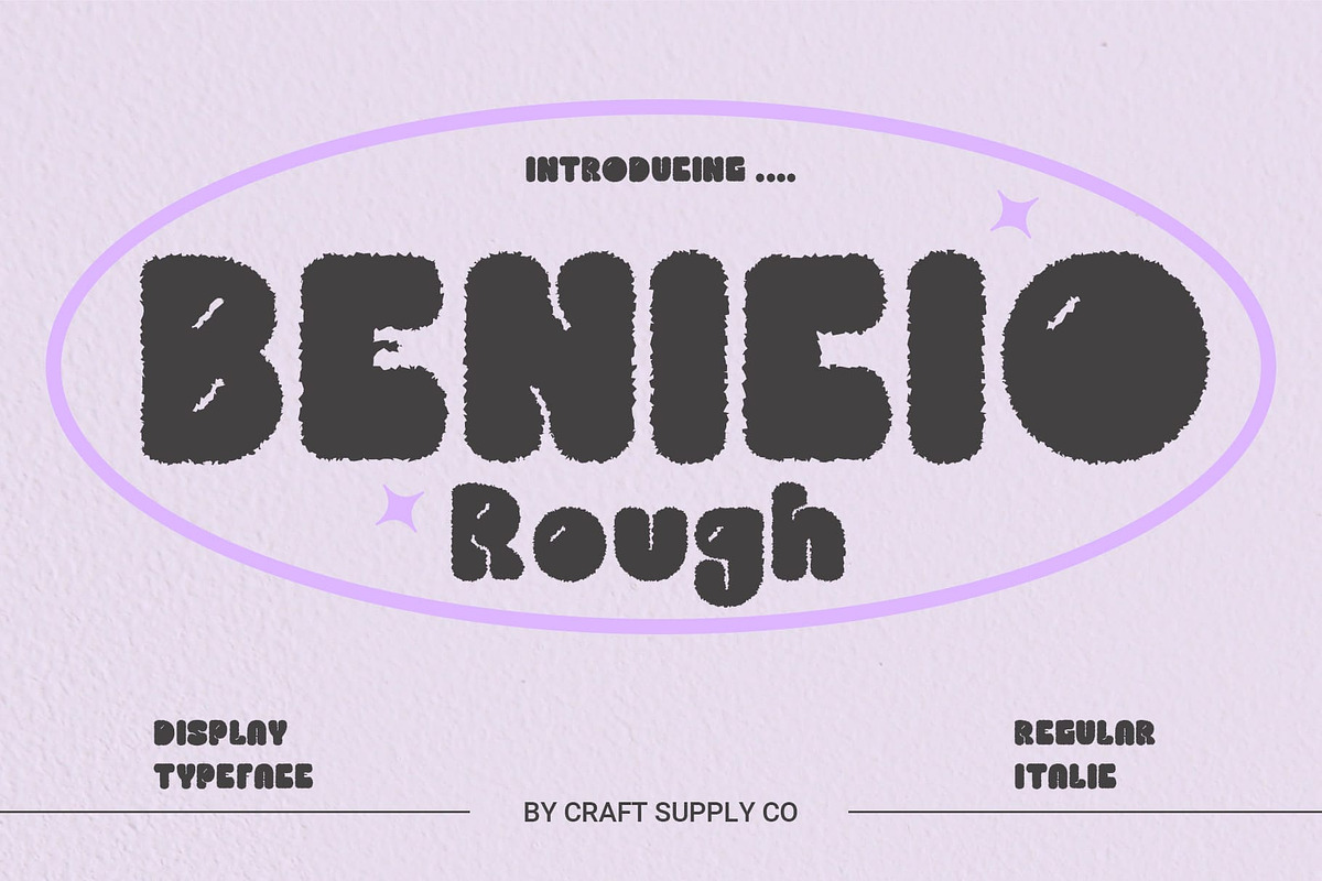 Benicio Rough, a Sans Serif Font by Craft Supply Co. (Photo 1 of 8)
