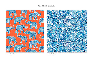 Elefantes, Luxury Indigo Patterns