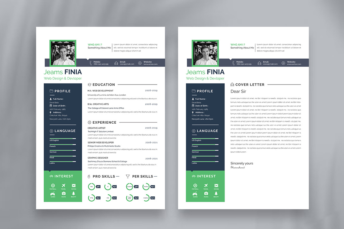 Professional Resume CV Template, a Resume Template by Blackcloud_Creations (Photo 8 of 8)