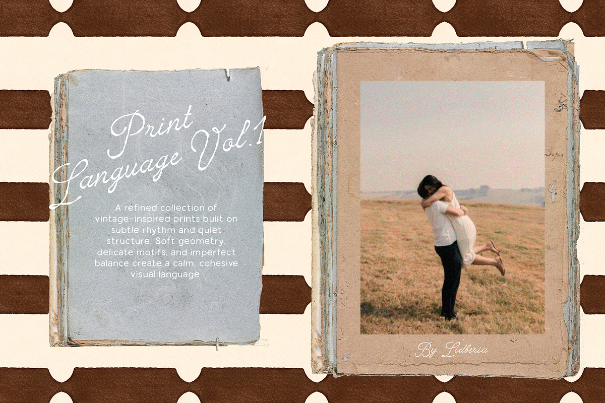 Print Language Vol.1 Vintage Set, a Background Graphic by Lidberia (Photo 6 of 11)