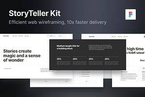 StoryTeller Wireframe Kit, a Wireframe Template by Hanna Sh
