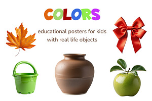 Colors. Eductaional cards for kids, a Graphic by Bunny's Little Shop