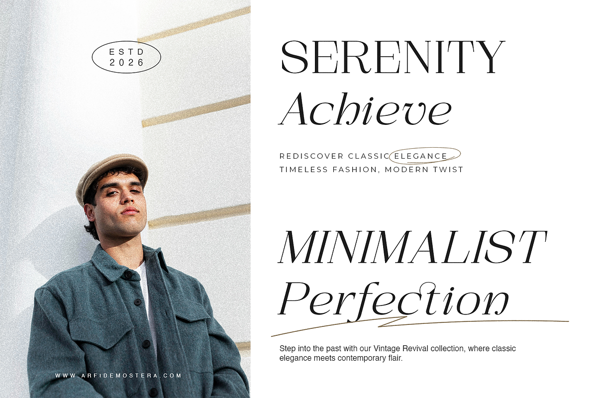 Arfide Mostera Aesthetic Serif Font, a Serif Font by Violet Natural (Photo 4 of 10)