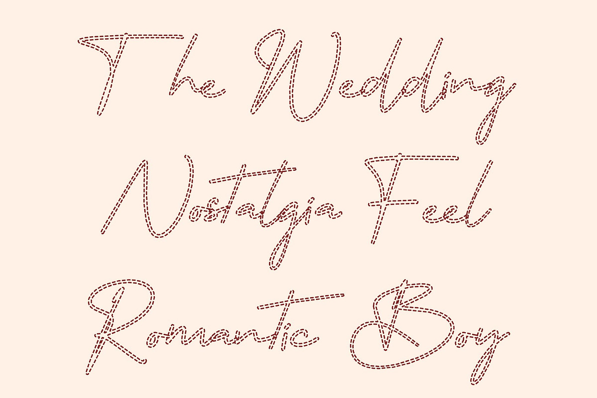 CS Sonya Dashed, a Script Font by Craft Supply Co. (Photo 3 of 8)