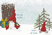 Christmas Gnomes & Friends, an Animal Illustration by DreamONprints (Thumbnail 3 of 14)