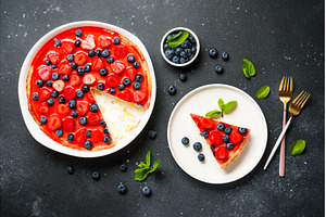 Tart with fresh berries and jelly., a Food & Drink Photo by Nadia-nb