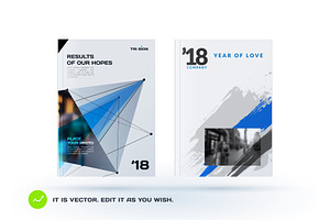 Set of design of brochure, abstract annual report, cover.