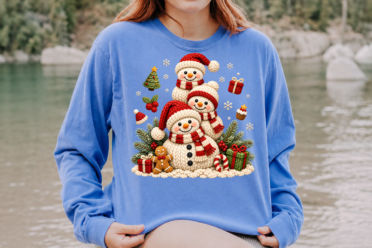 Crochet Snowman Family PNG, a Seasonal Illustration by Rose Art (Photo 4 of 4)