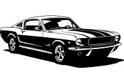 Classic Muscle Car SVG Bundle, an Object Graphic by Creativeshirt (Thumbnail 6 of 13)