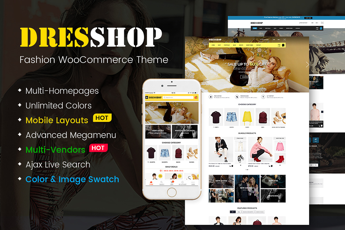 DresShop - Fashion WooCommerce Theme, a WordPress Template by WPThemeGo (Photo 1 of 3)