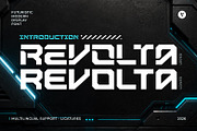 Revolta - Tech Display Font, a Sans Serif Font by Vesvocrea (Thumbnail 1 of 8)