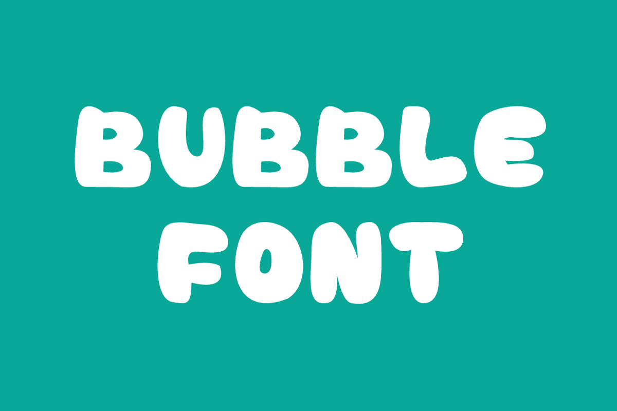 Clover Smooth - Bubble Fonts, a Handwritten Font by QR Design Studio (Photo 3 of 8)