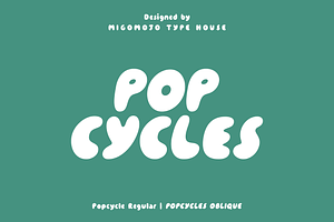 Popcycles Display Font, a Handwritten Font by Migomojo Type House