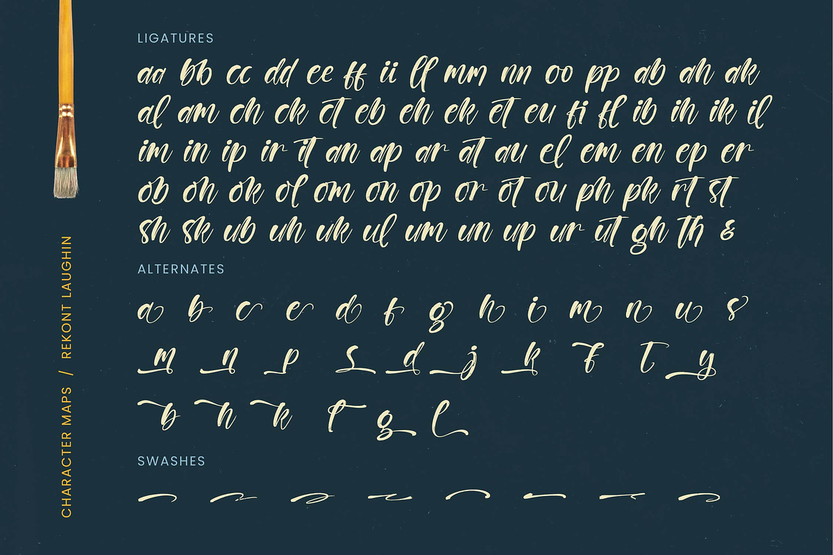 Rekont Laughin Bold Brush Font, a Script Font by stylishtype.co (Photo 19 of 20)