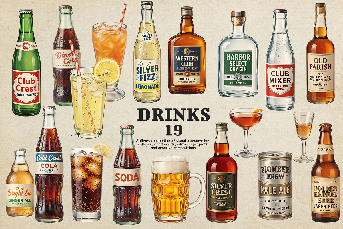 Vintage Collage Creator 400+ Assets, an Object Graphic by DreamoraArt (Photo 11 of 18)