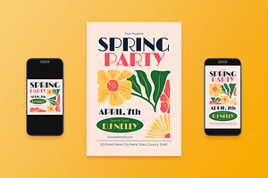 Spring Party Flyer, a Flyer Template by Aiyari Graphic