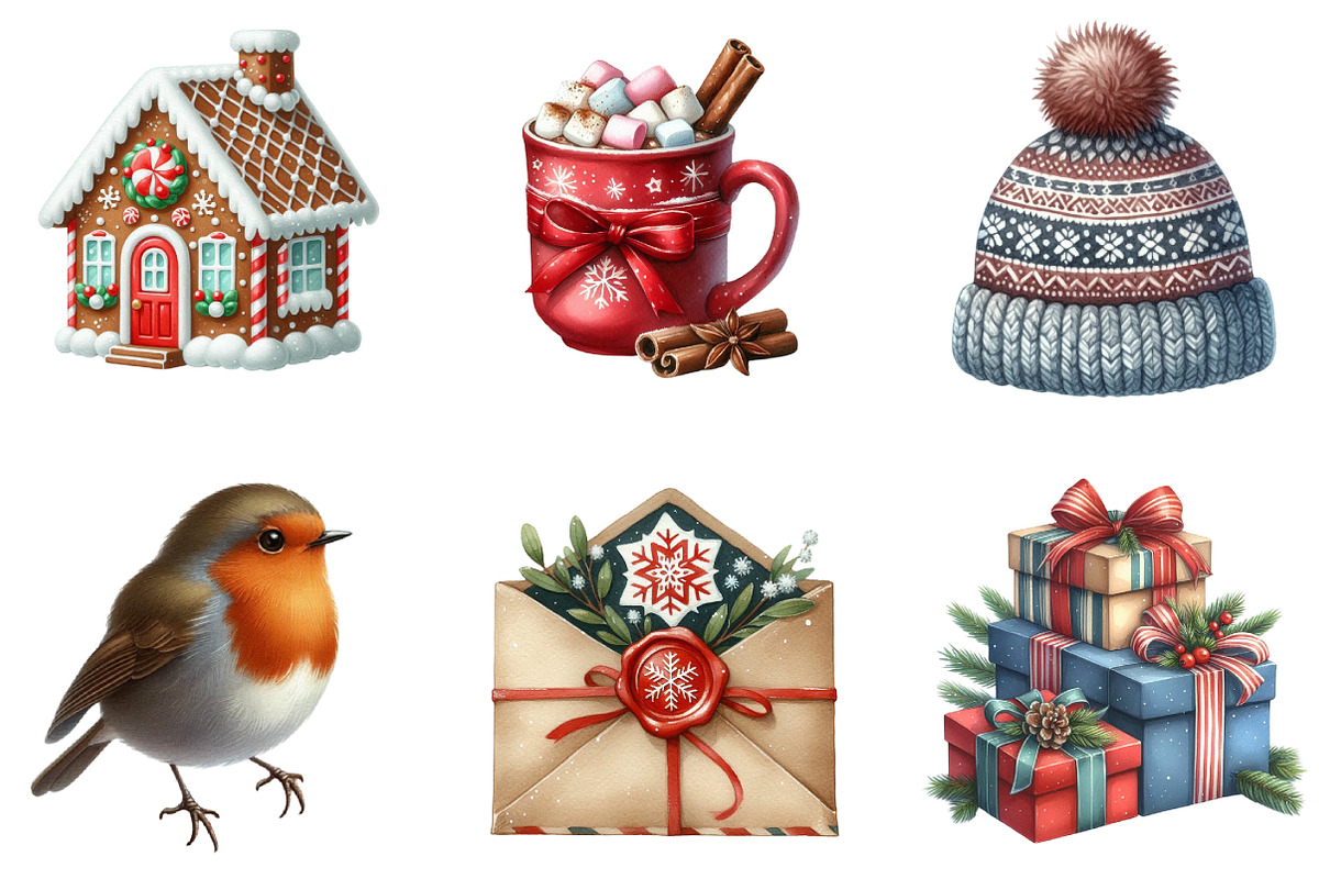 Christmas Winter Clipart, an Illustration by DreamArtGraphic (Photo 2 of 6)