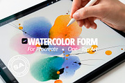 Watercolor Forms – Procreate Stamp, a Shape Add-On by Spasibenko Art (Thumbnail 3 of 6)