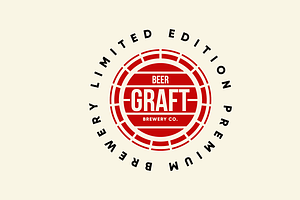 Craft beer brewery vector logo