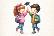 Children Student, Boys & Girls - Cli, an Illustration by DreamCafeArt (Thumbnail 2 of 5)