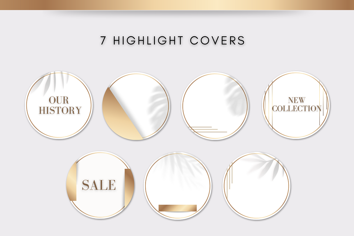 White and Gold Instagram Templates, a Social Media Template by Innova Studio (Photo 9 of 9)