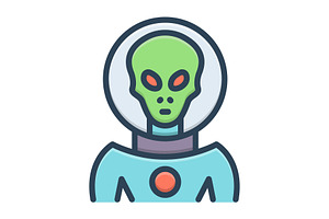 Alien Monster Color Icon