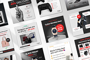 30 Black Friday Static Ad Templates, a Social Media Template by DigiPax (Thumbnail 3 of 10)
