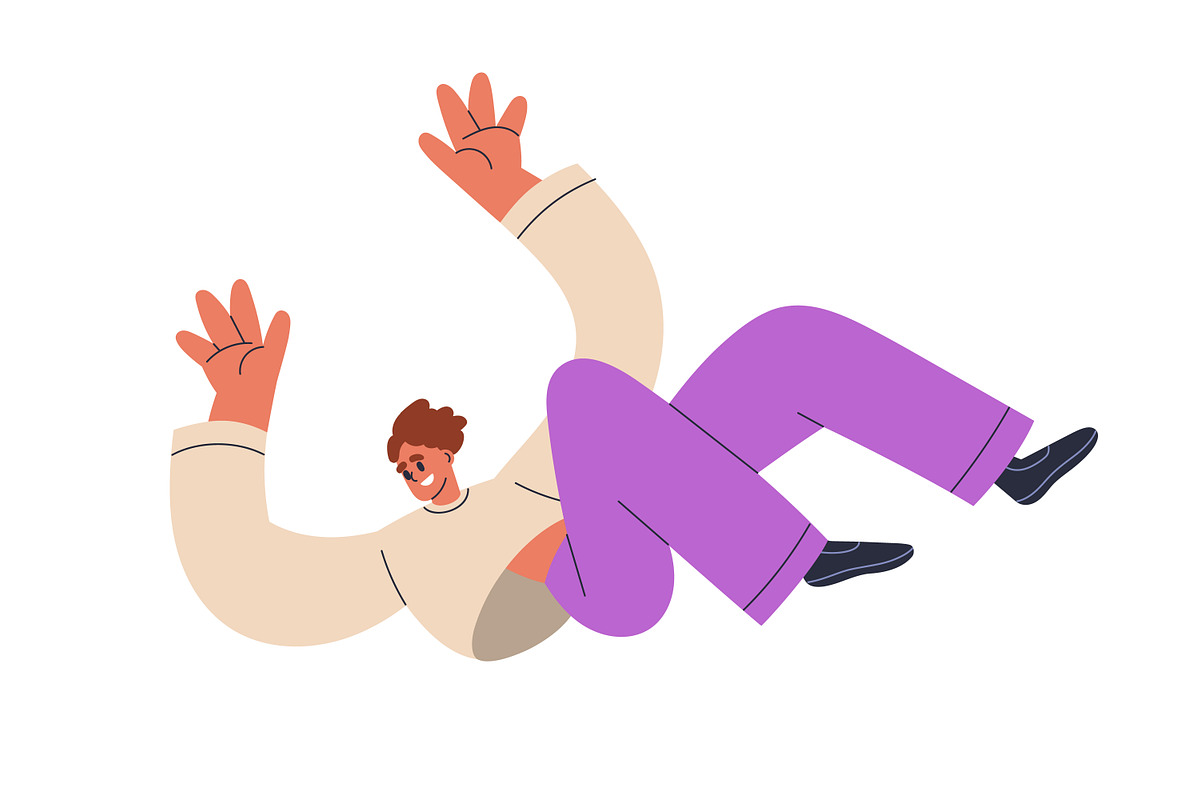 People flying in free poses set, a Person Illustration by Good Studio (Photo 4 of 8)