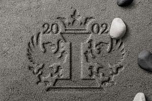 Sand Engraved Logo Mockup