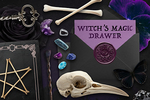 Witch's Magic Drawer Collage Kit