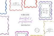 Wavy Scallop Borders & Frames, a Decorative Illustration by Essem Creatives (Thumbnail 2 of 4)