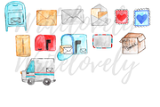Watercolor mail man clipart, an Illustration by Writelovely (Thumbnail 2 of 2)