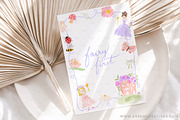 Fairy Garden Birthday Clipart, a Background Graphic by Essem Creatives (Thumbnail 2 of 7)
