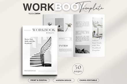 Workbook Template | Canva Editable, a Presentation Template by design4social