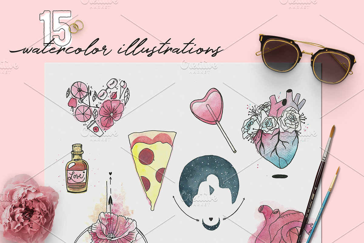 Cool Love - Valentine's pack, an Illustration by MaGo (Photo 2 of 8)