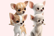 Chihuahua Clipart PNG Bundle, a Graphic by M9 Design (Thumbnail 9 of 11)