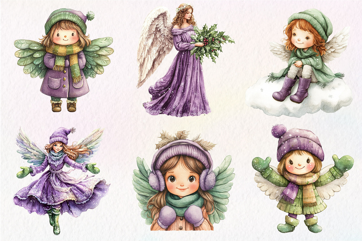 Winter Snow Angel Clipart, an Illustration by Dream Creation (Photo 2 of 7)
