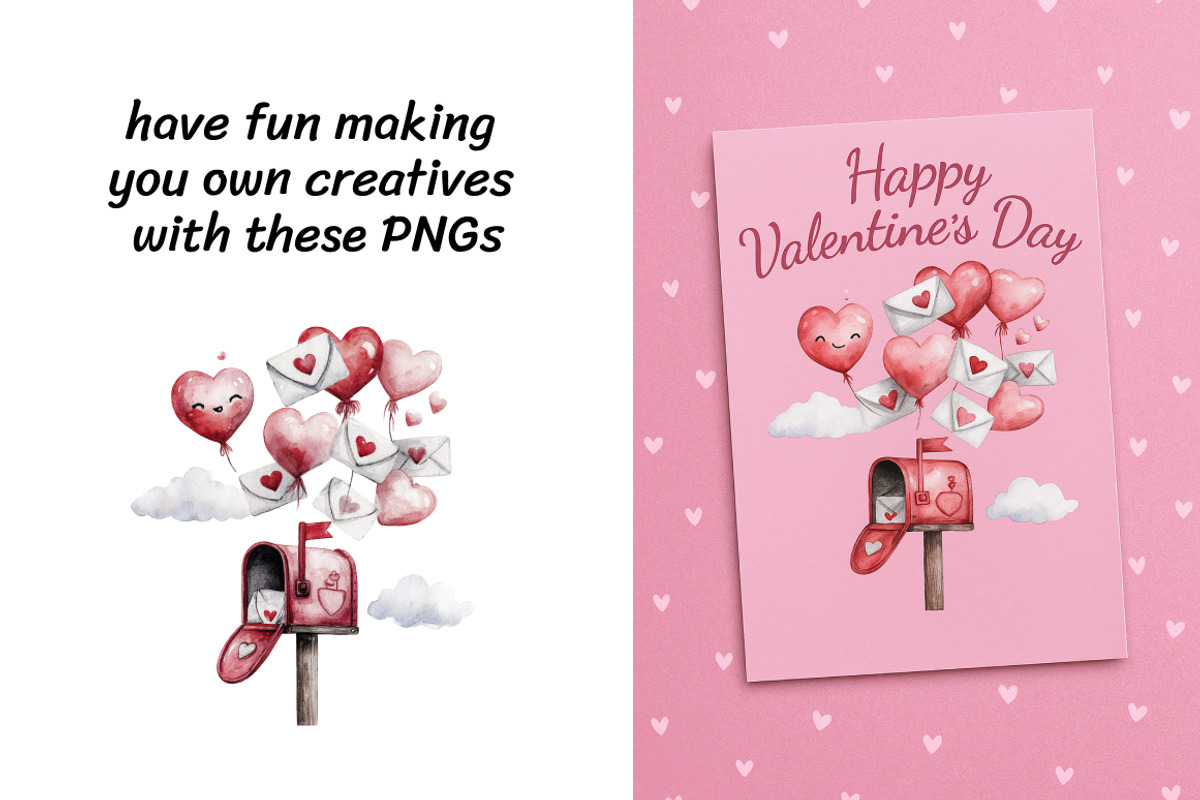 Valentine’s Day Clipart Bundle, a Seasonal Illustration by InkyQueenArt (Photo 3 of 5)