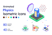 Animated Physics Icon Set, a Duotone Icon by Vectors Market (Thumbnail 1 of 8)